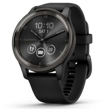 Grafitowo-czarny zegarek sportowy GARMIN Vivomove Trend 010-02665-00