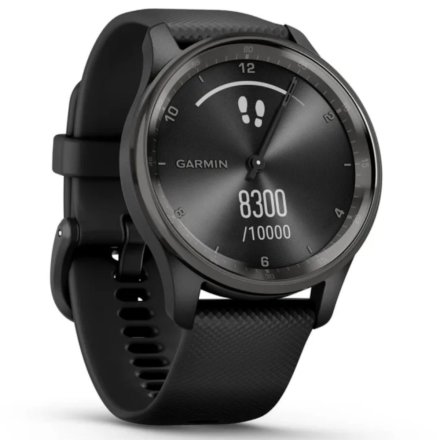 Grafitowo-czarny zegarek sportowy GARMIN Vivomove Trend 010-02665-00