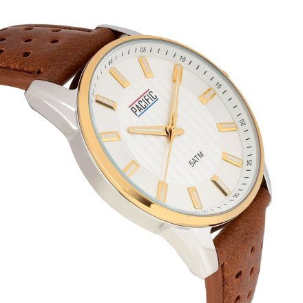 Złoty męski zegarek z paskiem PACIFIC X0090-09