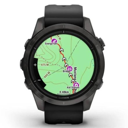 Zegarek Garmin Epix Pro Sapphire (Gen 2) węglowoszary z czarnym paskiem 010-02802-15