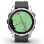 Zegarek Garmin Fenix 7S Pro Solar srebrny z grafitowym paskiem 010-02776-01