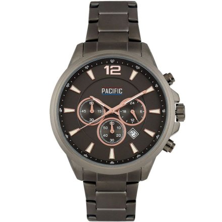 Szary męski zegarek z bransoletą PACIFIC X0094-05