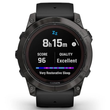 Zegarek Garmin Fenix 7X Pro Sapphire Solar Tytan węglowoszary z czarnym paskiem 010-02778-11