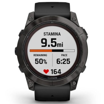 Zegarek Garmin Fenix 7X Pro Sapphire Solar Tytan węglowoszary z czarnym paskiem 010-02778-11