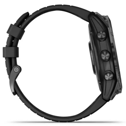 Zegarek Garmin Fenix 7X Pro Sapphire Solar Tytan węglowoszary z czarnym paskiem 010-02778-11