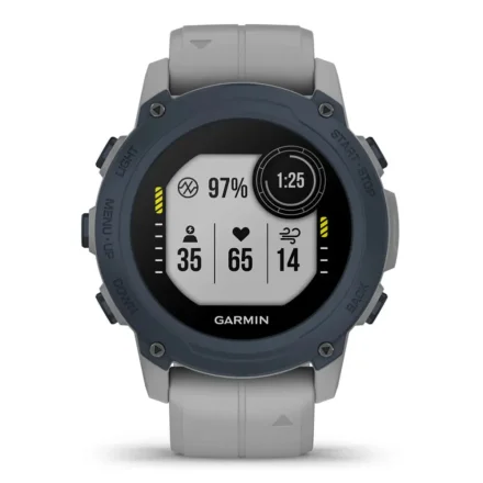 Zegarek Garmin Descent G1 z czujnikiem tętna HRM Elevate Ox granatowy z pudrowoszarym paskiem 010-02604-11