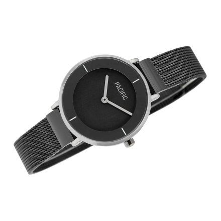 Czarny damski zegarek z bransoleta mesh PACIFIC X6099-10