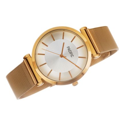 Złoty damski zegarek z bransoletką PACIFIC X6142-03