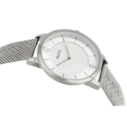 Srebrny damski zegarek z bransoleta mesh PACIFIC X6190-01