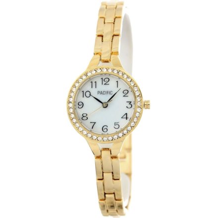 Złoty damski zegarek z czytelną tarczą PACIFIC X6127-02