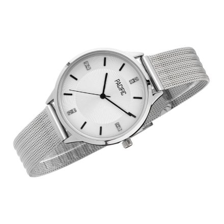 Srebrny damski zegarek z bransoleta mesh PACIFIC X6148-01-1