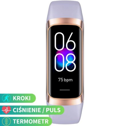 Smartband damski Rubicon RNCF05 fioletowy smartwatch SMARUB212