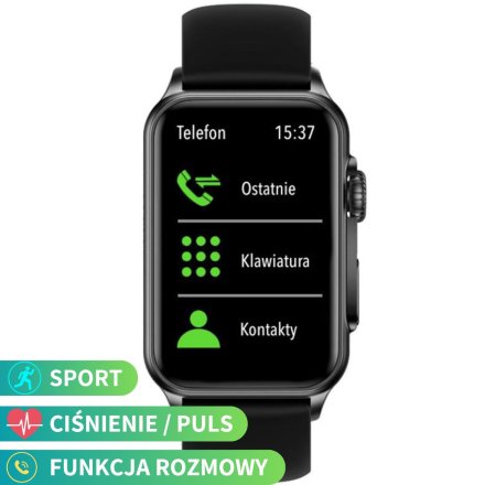 Smartwatch z funkcją rozmowy Rubicon RNCF06 Czarny SMARUB222