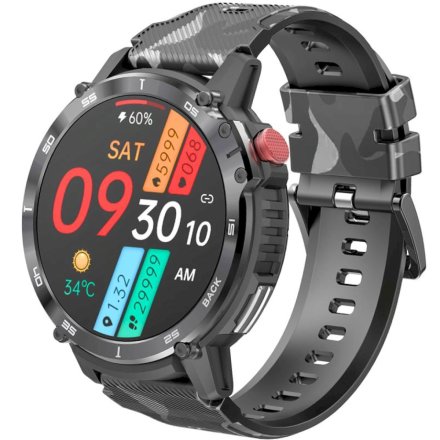 Wojskowy smartwatch Rubicon RNCF08 moro czarne SMARUB232