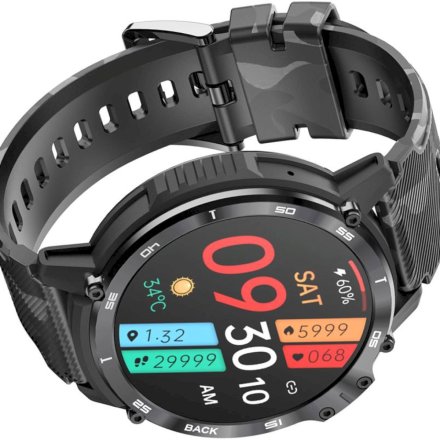Wojskowy smartwatch Rubicon RNCF08 moro czarne SMARUB232