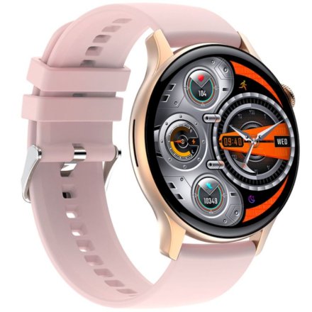 Smartwatch damski z funkcją rozmowy Rubicon RNCF10 różowy SMARUB239