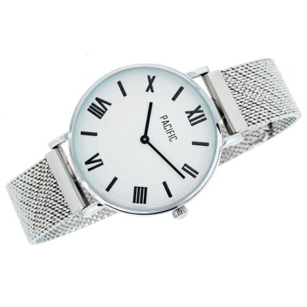 Srebrny damski zegarek z bransoleta mesh PACIFIC X6177-01
