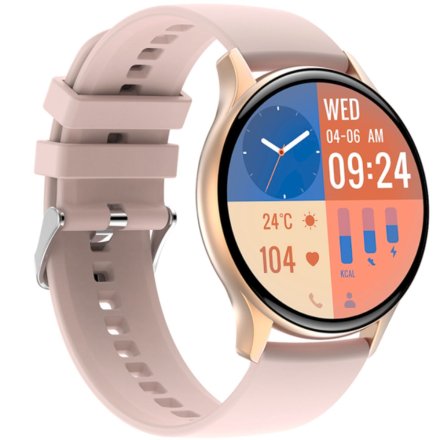 Smartwatch damski z funkcją rozmowy Rubicon RNCF11 różowy SMARUB241