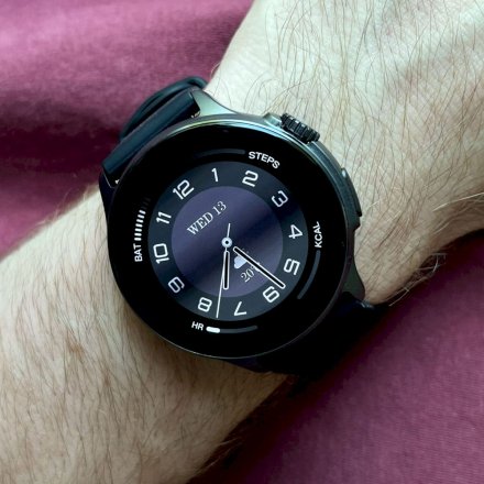 Smartwatch z funkcją rozmowy Rubicon RNCF12 czarny SMARUB244