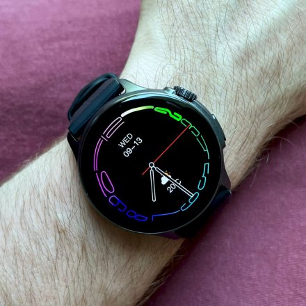 Smartwatch z funkcją rozmowy Rubicon RNCF12 czarny SMARUB244