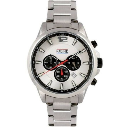 Srebrny męski zegarek z bransoleta PACIFIC X0094-01