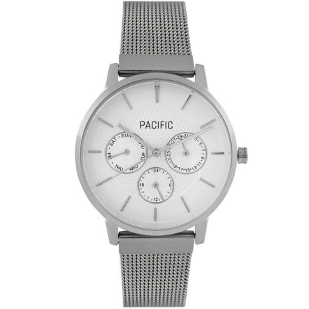 Srebrny damski zegarek z multidatownikiem PACIFIC X6202-01