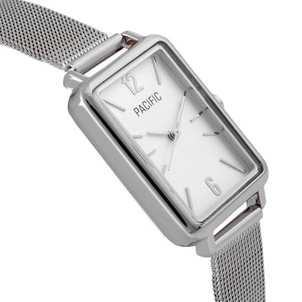 Srebrny damski zegarek prostokątny PACIFIC X6206-01