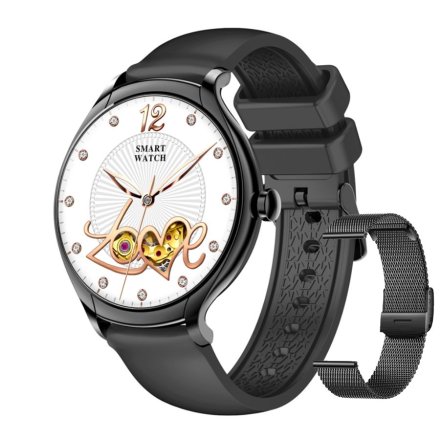 Smartwatch damski z funkcją rozmowy Rubicon RNCF13 czarny SMARUB246