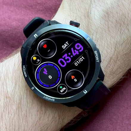 Smartwatch z funkcją rozmowy Rubicon RNCF14 czarny SMARUB250