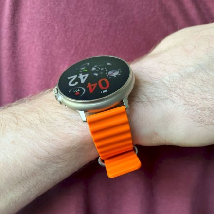 Smartwatch z funkcją rozmowy Rubicon RNCF15 pomarańczowy SMARUB258