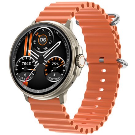 Smartwatch z funkcją rozmowy Rubicon RNCF15 pomarańczowy SMARUB258