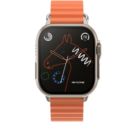 Smartwatch z funkcją rozmowy Rubicon RNCF17 pomarańczowy SMARUB269