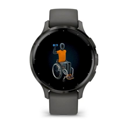 Zegarek Garmin Venu 3S czarny z silikonowymi paskiem 010-02785-00