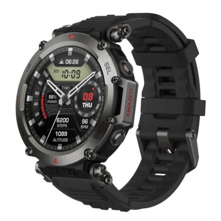 Czarny Amazfit wojskowy smartwatch T-Rex Ultra Abyss Black