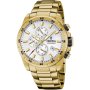 Złoty zegarek Męski Festina ze stoperem i srebrna tarcza 20541/1 Sport Chronograph 