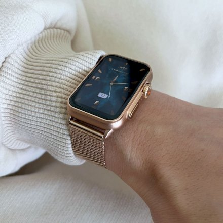 Smartwatch z funkcją rozmowy Rubicon RNCF06 Złoty na bransoletce SMARUB215
