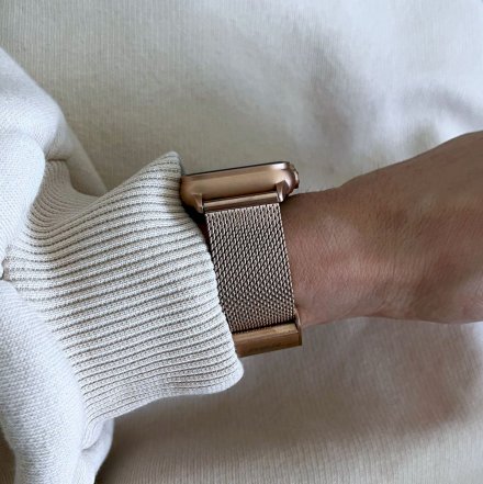 Smartwatch z funkcją rozmowy Rubicon RNCF06 Złoty na bransoletce SMARUB215