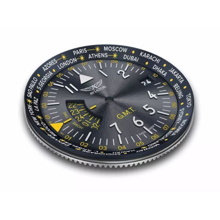 Zegarek Męski Aviator Swiss Made V.1.37.0.307.5  Airacobra GMT