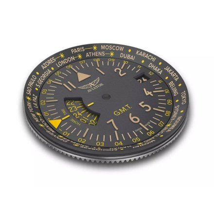Zegarek Męski Aviator Swiss Made V.1.37.7.305.4  Airacobra GMT