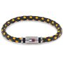 Granatowo-żółta pleciona skórzana męska bransoletka Tommy Hilfiger 2790455