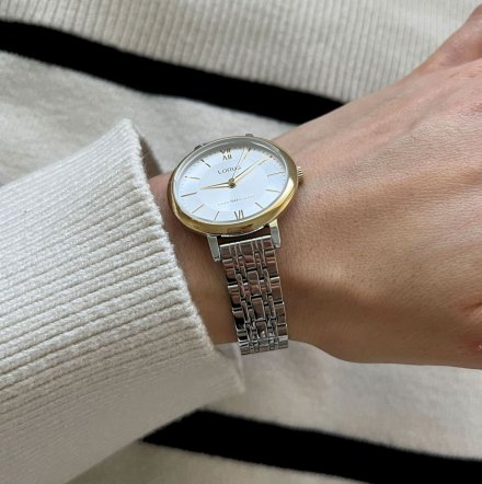 Klasyczny zegarek damski Lorus ze srebrną bransoletką RG290LX9