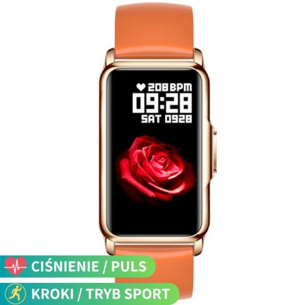 Smartwatch Opaska Rubicon RNCF04 Pomarańczowy silikon SMARUB226