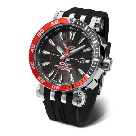 Zegarek męski Vostok Europe Energia Rocket Automatic GMT czarno-czerwony NH34-575A717