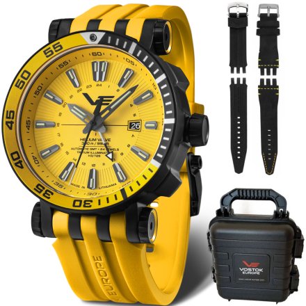 Zegarek męski Vostok Europe Energia Rocket Automatic GMT żółto-czarny