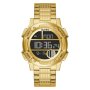 Złoty zegarek męski elektroniczny Guess Zip z bransoletą GW0271G2