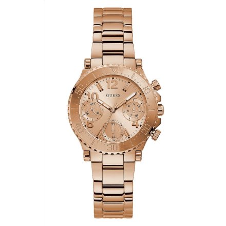 Różowozłoty zegarek damski Guess Cosmic z bransoletą GW0465L2