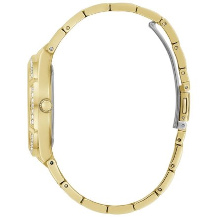 Złoty zegarek damski Guess Allara z kryształkami GW0604L2