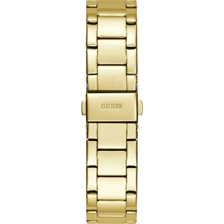 Złoty zegarek damski Guess Unity z bransoletką kryształkami brokatem GW0605L2