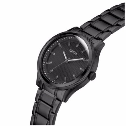 Czarny zegarek męski Guess Dex z bransoletką GW0626G3