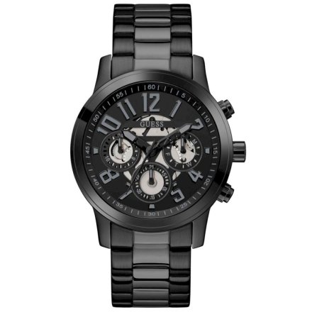 Czarny zegarek męski Guess Parker z bransoletką GW0627G3